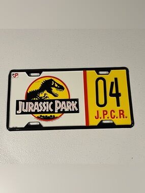 1992 Jurassic Park Universal Studios License Plate 04 J.P.C.R.